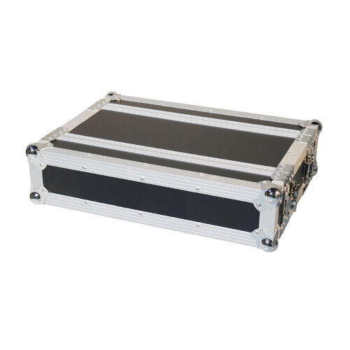 2RU Rack Case with Front & Rear Lids 200mm Deep - No Handles