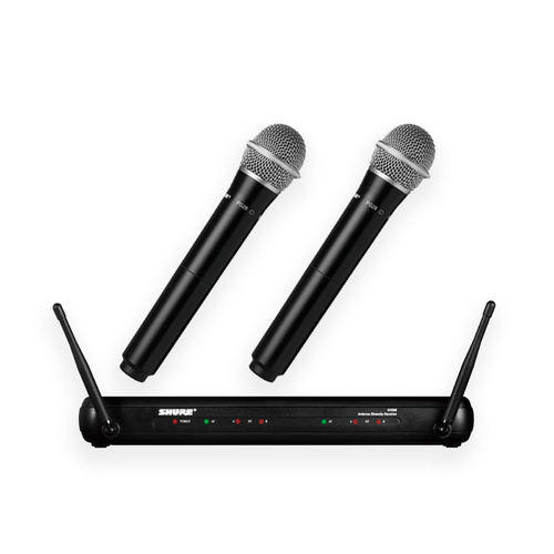 Shure SVX288PG28 2-Channel Wireless Microphone System with 2 x PG28 Handheld Microphones