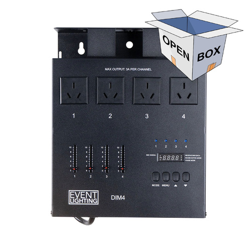 Eventec DIM4 4 Channel DMX Dimmer/Switcher 8A Max Load - 3A Max One Channel (OB)