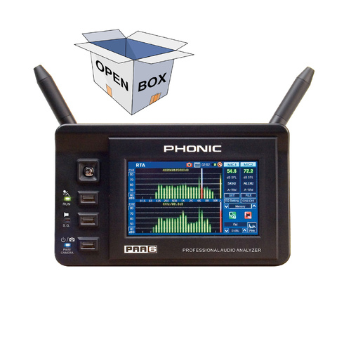 Phonic PAA6 2-Channel Audio Analyser with Colour Touch LCD (OB)